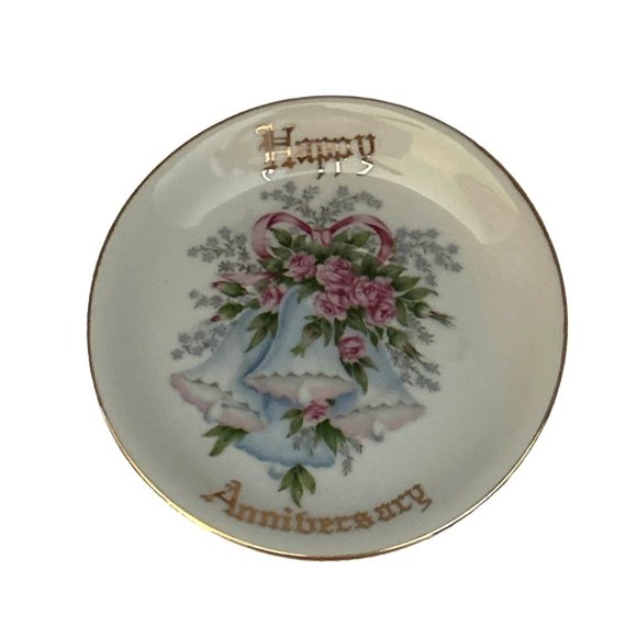 Vintage Norcrest China Happy Anniversary Tea Cup and Saucer - Picture 5 of 9